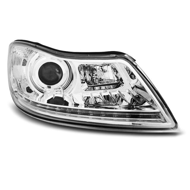 Фарове  TRUE DRL хром за SKODA OCTAVIA 09-12