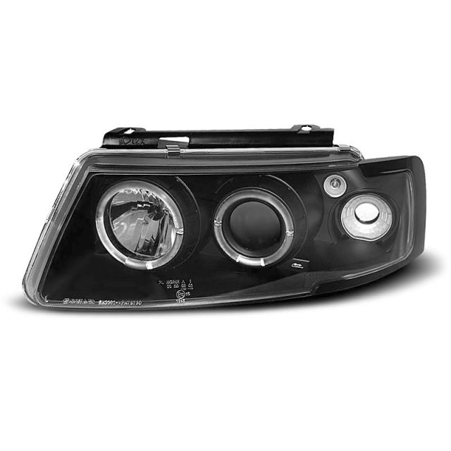 Фарове  с ангелски очи Черни за VW PASSAT B5 3B 11.96-08.00