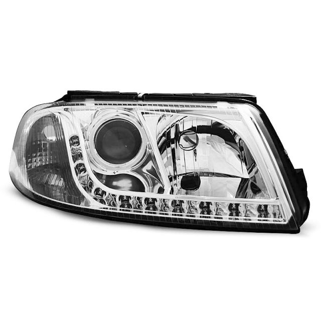 Фарове  с дневни светлини хром за VW PASSAT 3BG B5 FL 09.00-03.05