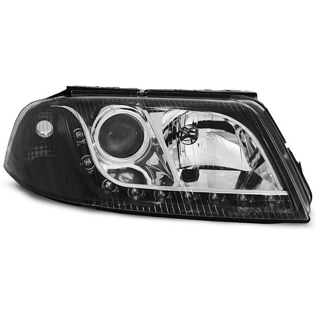 Фарове  с дневни светлини Черни за VW PASSAT 3BG B5 FL 09.00-03.05