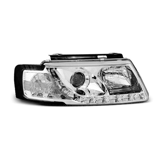 Фарове  с дневни светлини хром за VW PASSAT B5 3B 11.96-08.00