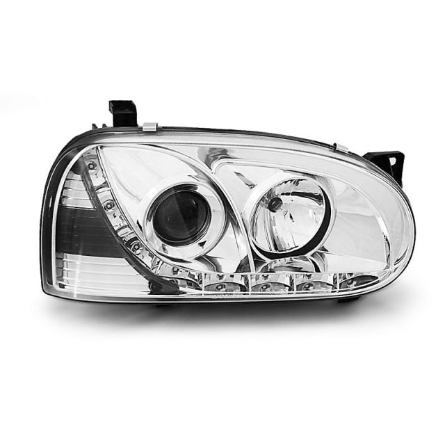 Фарове  с дневни светлини хром за VW GOLF 3 91-97