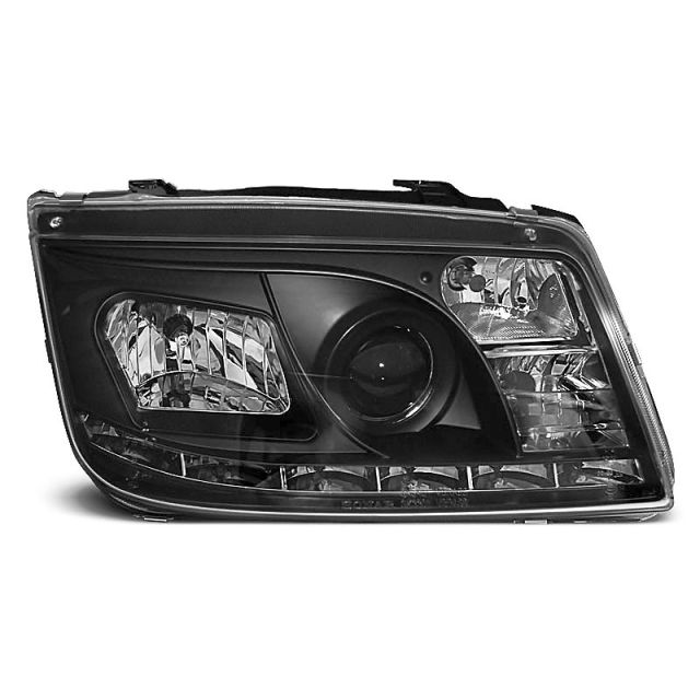 Фарове  с дневни светлини Черни за VW BORA 09.98-05.05
