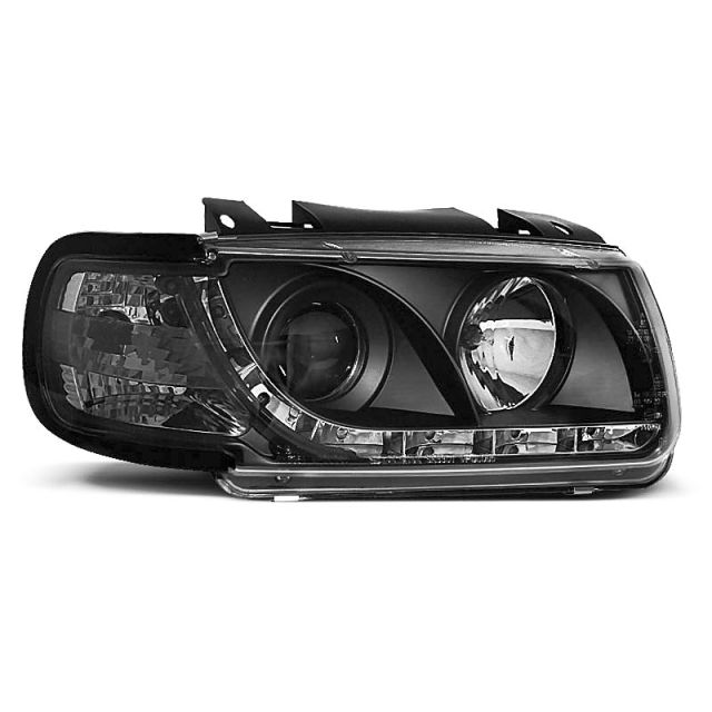 Фарове  с дневни светлини Черни за VW POLO 6N 10.94-09.99 HATCHBACK