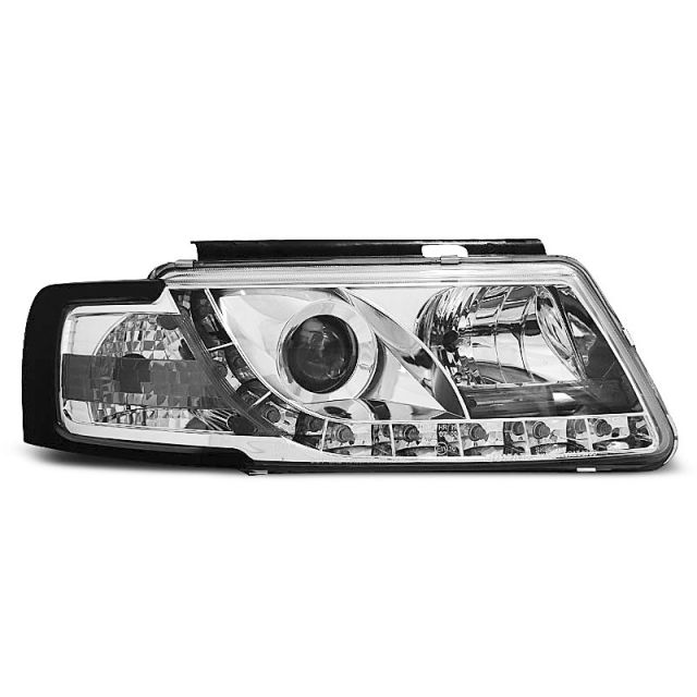 Фарове  TRUE DRL хром за VW PASSAT B5 3B 11.96-08.00