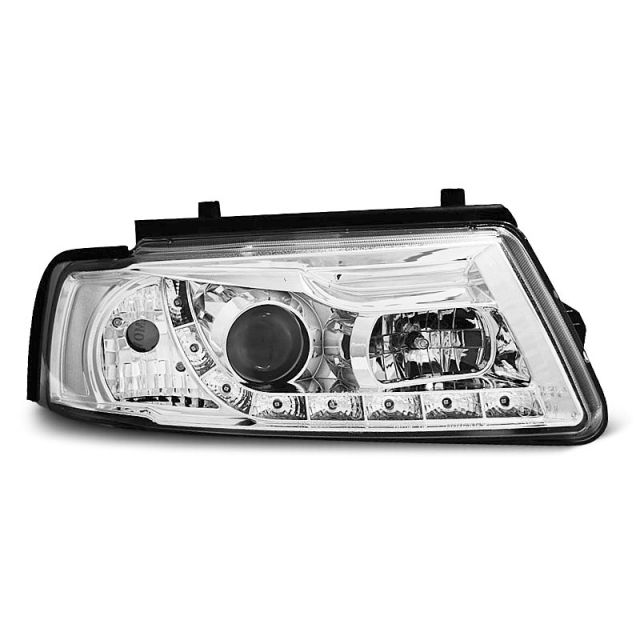 Фарове  с дневни светлини хром за VW PASSAT B5 11.96-08.00