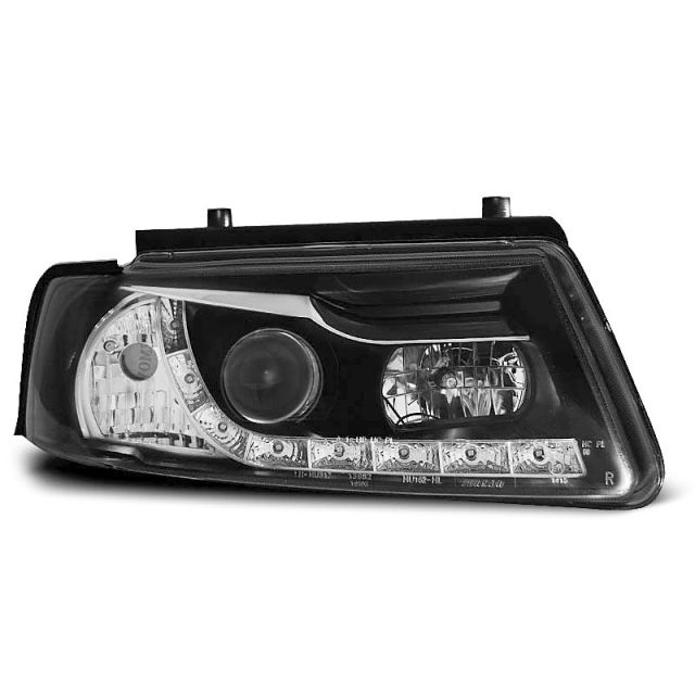 Фарове  с дневни светлини Черни за VW PASSAT B5 11.96-08.00