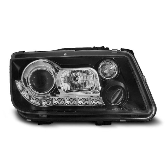 Фарове  с дневни светлини Черни за VW BORA 09.98-05.05
