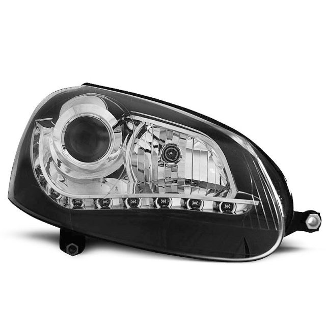 Фарове  с дневни светлини Черни за VW GOLF 5