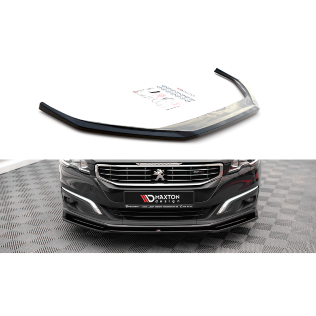 купи Добавка за предна броня Maxton Design Peugeot 508 GT 2014-2018, черен лак
