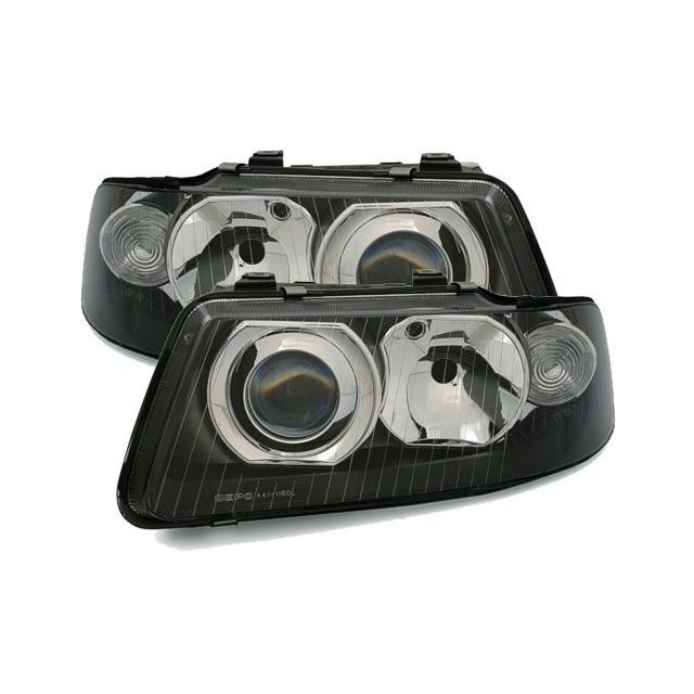 Кристални фарове за Audi A3 (2000-2003) - черни