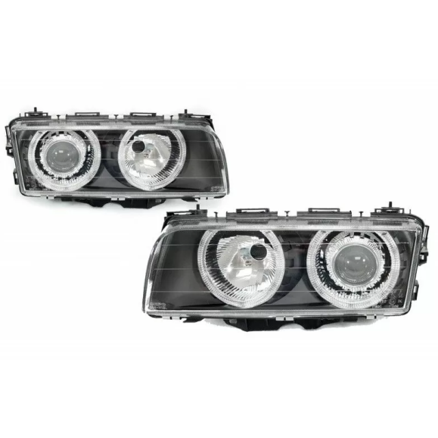 Тунинг фарове тип Angel Eyes за BMW E38 (1994-1998) - черни